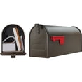 thumbnail image 1 of Solar Group Gibraltar Mailboxes Elite Mailbox - Galvanized Steel, Post Mounted - Large, Bronze — Home & Garage Storage, Stackable Design, 1 of 1