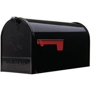 Gibraltar Mailboxes Elite Large Capacity Galvanized Steel Black, Post-Mount Mailbox, E1600B00