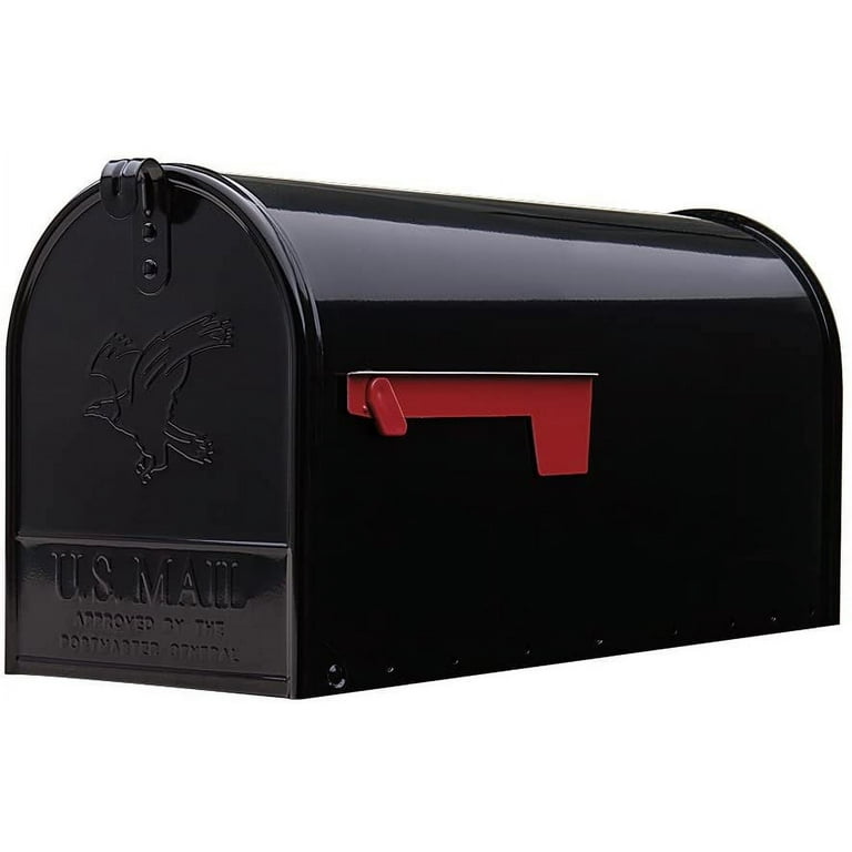 Gibraltar Mailboxes Elite Large, Steel, Post Mount Mailbox, Black, E1600B00 Gibraltar Mailboxes Elite Large, Steel, Post Mount Mailbox, Black, E1600B00