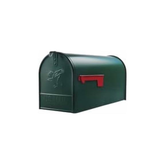 Gibraltar Mailboxes Elite Large Capacity Galvanized Steel Green, Post-Mount Mailbox, E1600G00