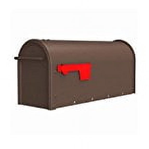 Gibraltar Mailboxes Franklin Medium, Steel, Post Mount Mailbox, Bronze w/Brass Finish, FM11BZ01