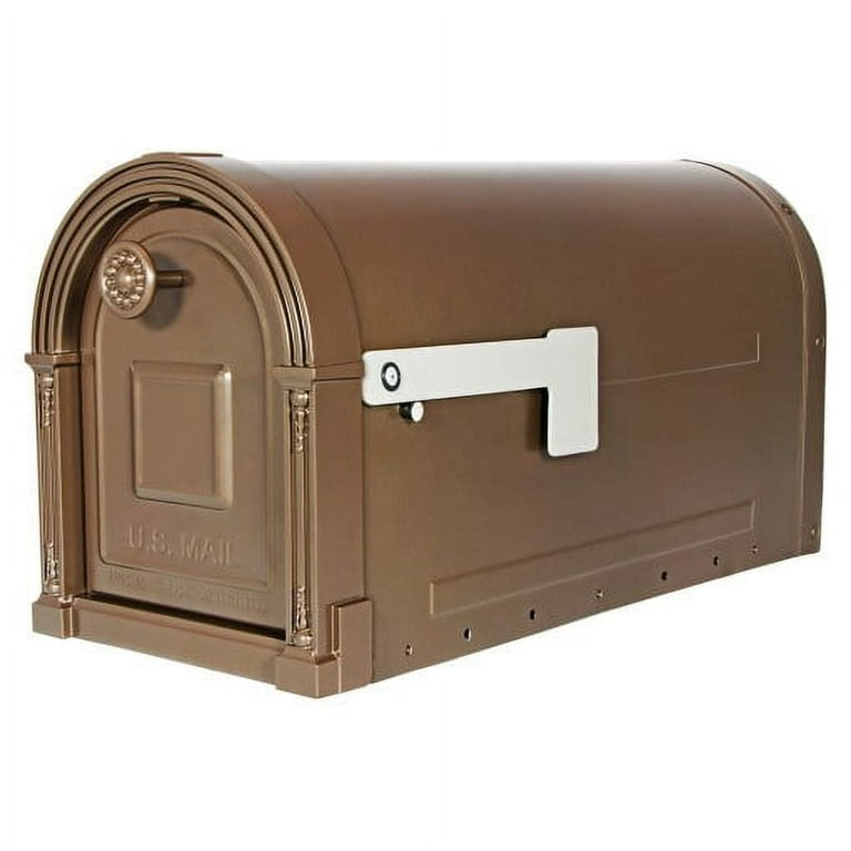 Garrison Large, Steel, Post Mount Mailbox, Venetian Bronze Garrison Large, Steel, Post Mount Mailbox, Venetian Bronze