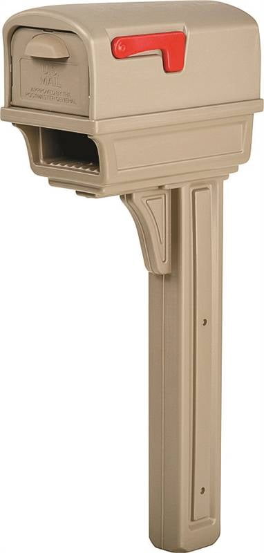 Solar Gentry G/GC1M0000 Double Wall Mailbox Post Combo, 11-1/2 in W x 21.77 in D x 50 in H, Mocha