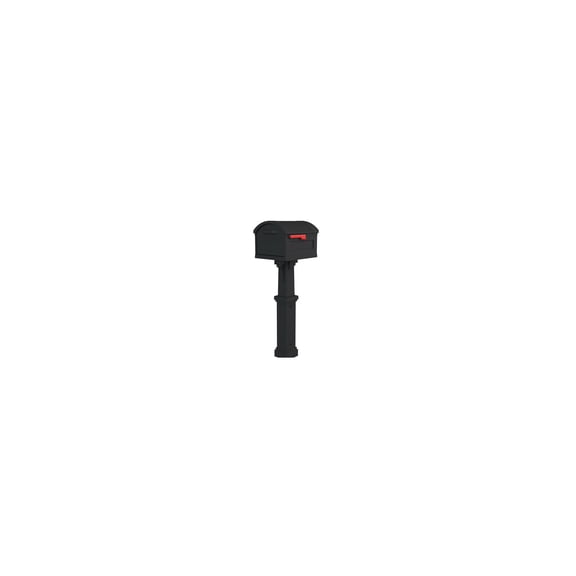Solar Group Grand Haven Classic Plastic Post Mount Mailbox - Extra Large, Black