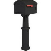 Solar Group Grand Haven Classic Plastic Post Mount Mailbox - Extra Large, Black