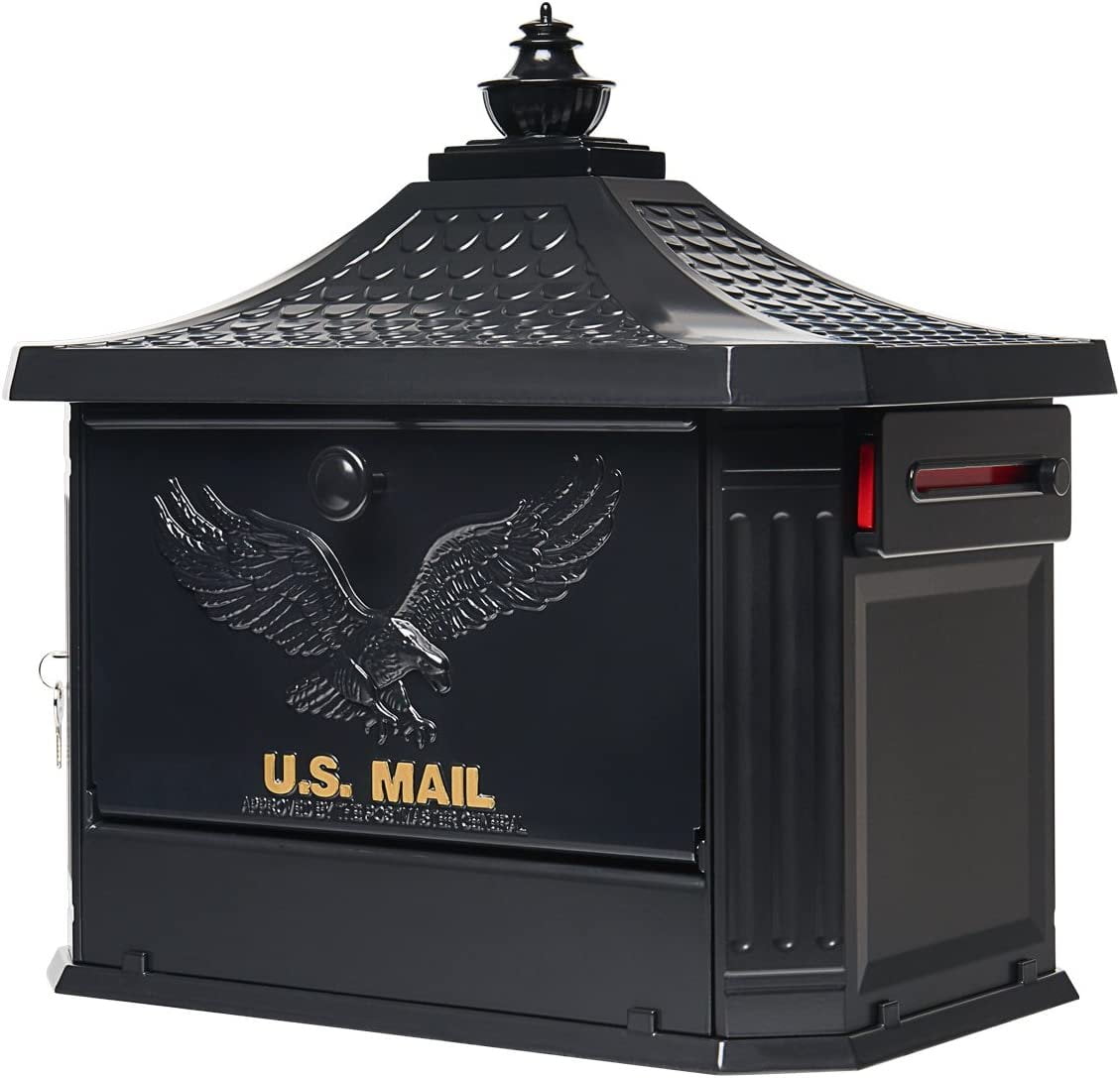 Gibraltar Mailboxes Hamilton Large Metal Post Mount Lockable Mailbox Gibraltar Mailboxes Hamilton Large Metal Post Mount Lockable Mailbox