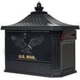 thumbnail image 1 of Gibraltar Mailboxes Hamilton Black Post-Mount Mailbox, Large, Cast Aluminum, Locking, 1 of 6