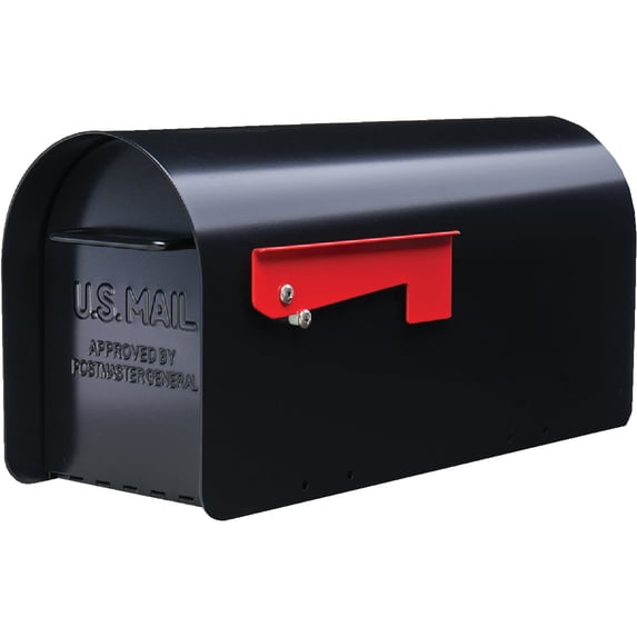 Gibraltar Mailboxes Ironside Large Capacity Galvanized Steel Black, Post-Mount Mailbox, MB801B — Home & Garage Storage, Stackable Design
