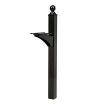 Gibraltar Mailboxes Landover Decorative Aluminum Post for 4x4 Mailbox, Black