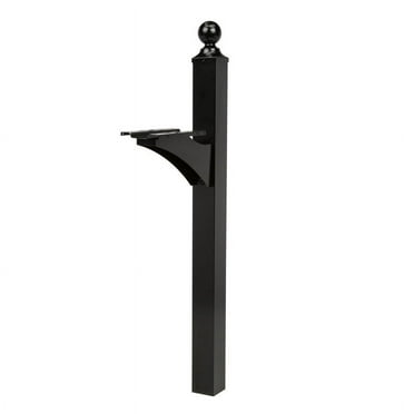 Gibraltar Mailboxes Landover Decorative Aluminum Post for 4x4 Mailbox, Black