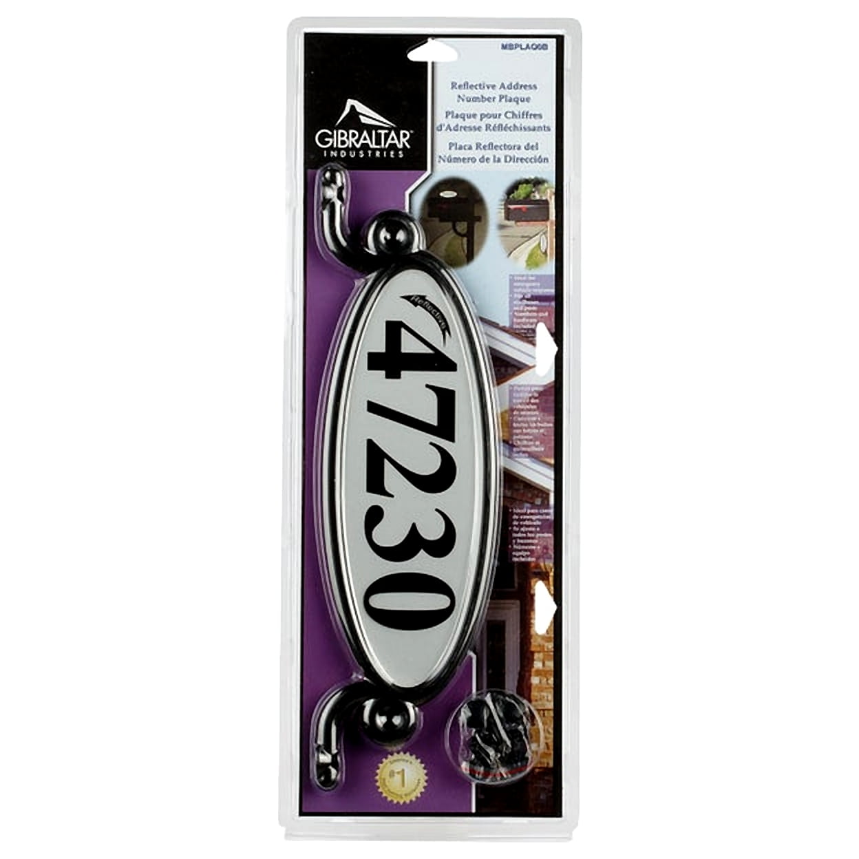 Architectural Mailboxes Mailbox Reflective Address Plaque MBPLAQ0B6AM