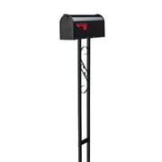Gibraltar Mailboxes Mailbox to Go, Medium, Steel, Mailbox and Post Combo, Black, T11KIT0B
