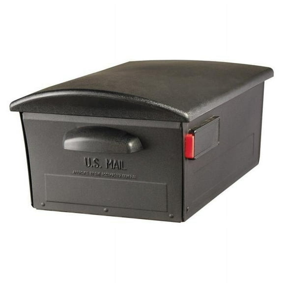 Gibraltar Mailboxes Mailsafe Classic Plastic Post Mount Mailbox, Black