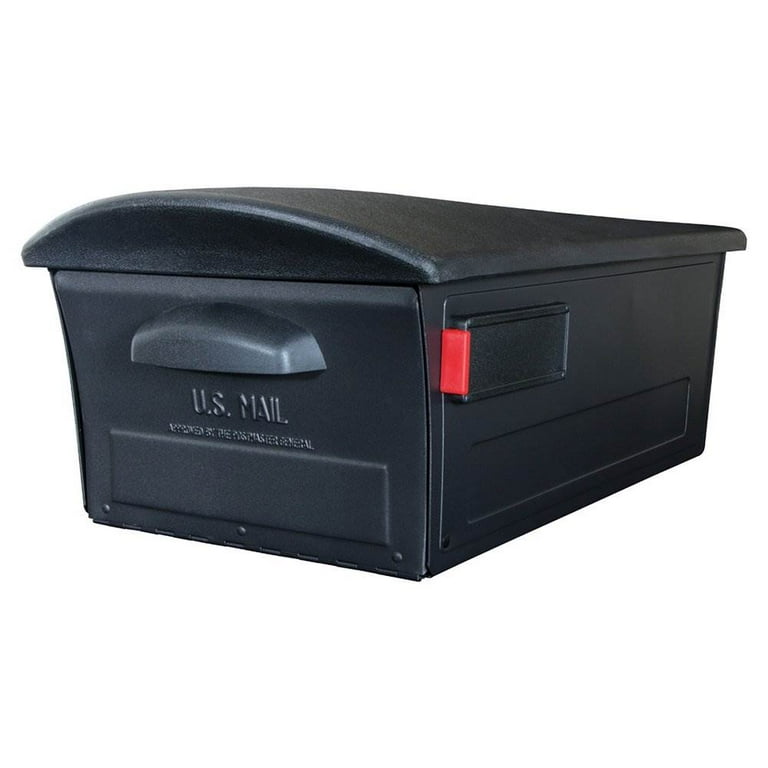 Mailsafe Large, Plastic, Locking, Post Mount Mailbox, Black Mailsafe Large, Plastic, Locking, Post Mount Mailbox, Black