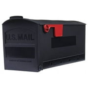 Gibraltar Mailboxes Patriot Medium, Plastic, Post-Mount Mailbox, Black, GMB505B01