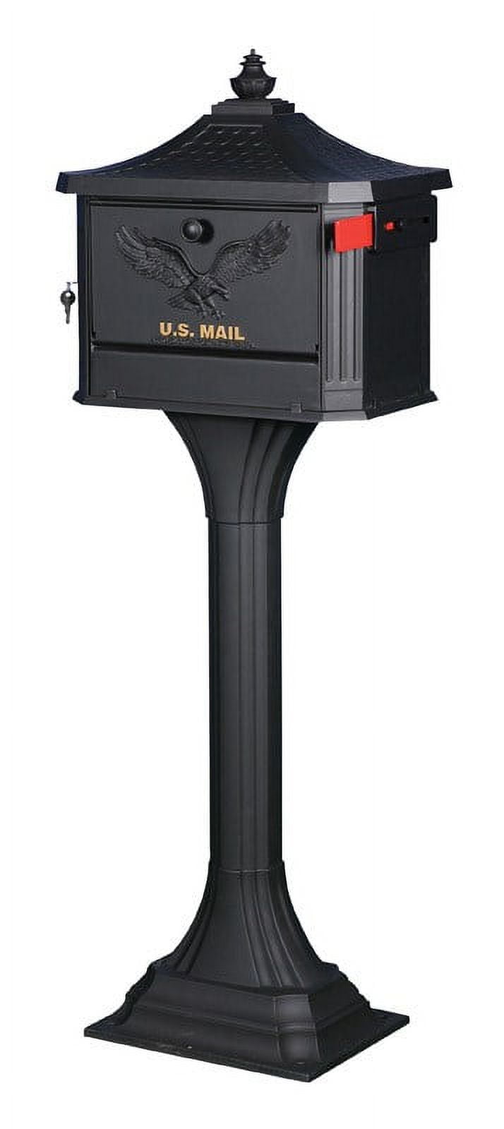 Gibraltar Mailboxes Pedestal AllinOne, Large, Aluminum, Locking