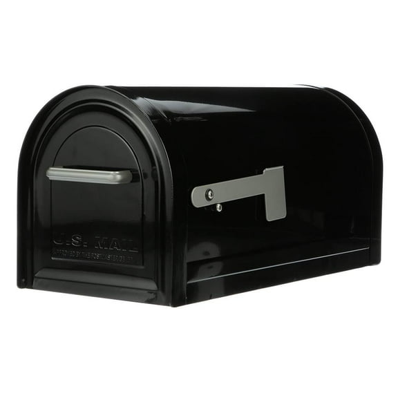 Gibraltar Mailboxes Reliant Large, Locking, Post Mount Mailbox, Black, MB981B01