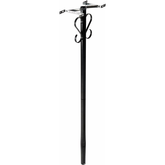 Gibraltar Mailboxes Round, Steel, Mailbox Post, Black, PBK00000