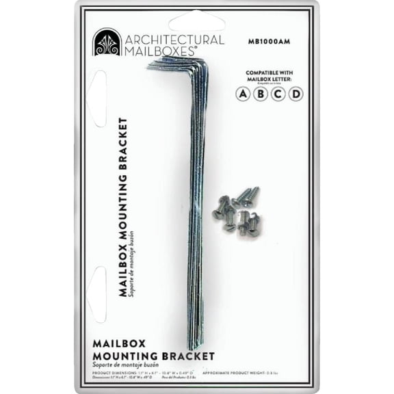 Solar Group Mailbox Mounting Hardware Universal Top Mount - Heavy-Duty Steel - 1 Piece