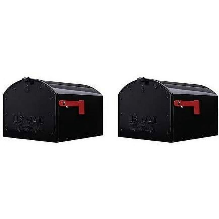 Storehouse Extra Large, Steel, Post Mount Mailbox, Black Storehouse Extra Large, Steel, Post Mount Mailbox, Black