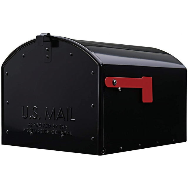 Gibraltar Mailboxes Storehouse Extra Large Capacity Galvanized Steel Black, Post-Mount Mailbox, SH400B01