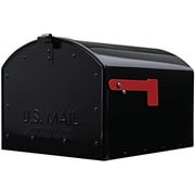 Gibraltar Mailboxes Storehouse Extra Large Capacity Galvanized Steel Black, Post-Mount Mailbox, SH400B01