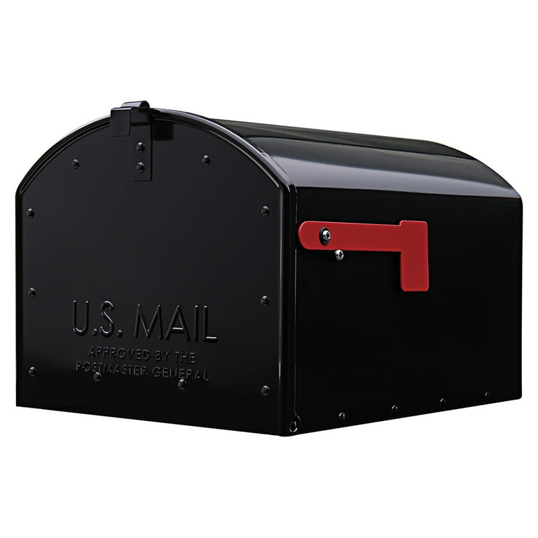 Storehouse Extra Large, Steel, Post Mount Mailbox, Black Storehouse Extra Large, Steel, Post Mount Mailbox, Black