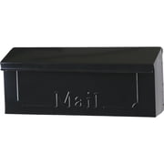 Gibraltar Mailboxes Townhouse Black Galvanized Steel Locking Rural 1-Slot Wall-Mount Mailbox