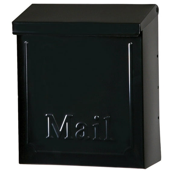 Gibraltar Mailboxes Townhouse Medium, Vertical, Locking, Steel, Wall Mount Mailbox, Black, THVKB001