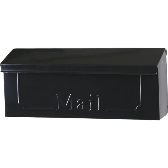 Gibraltar Mailboxes Townhouse Small Capacity Galvanized Steel Black, Wall-Mount Mailbox, THHB0001