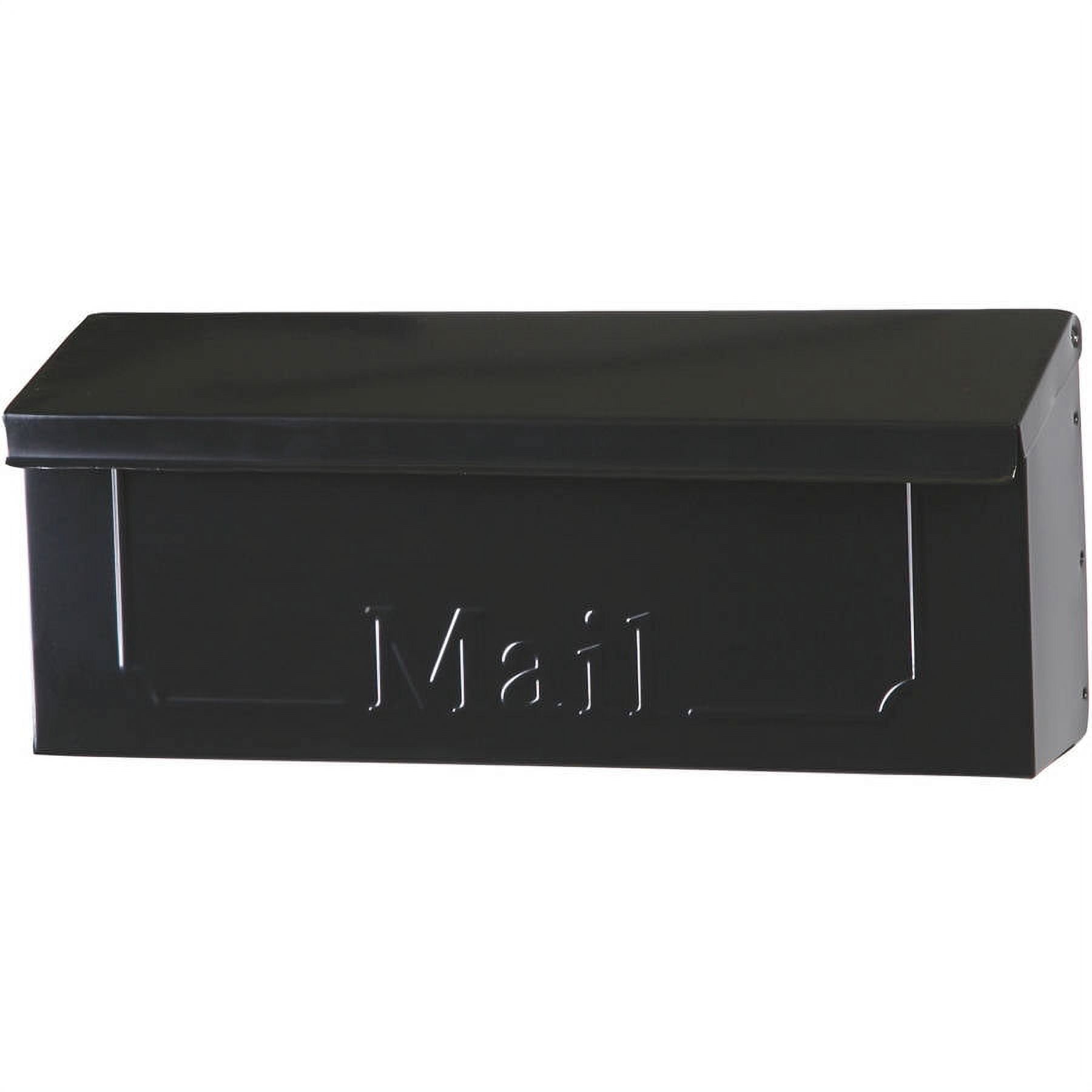 Gibraltar Mailboxes Townhouse Small, Steel, Wall Mount Mailbox, Black