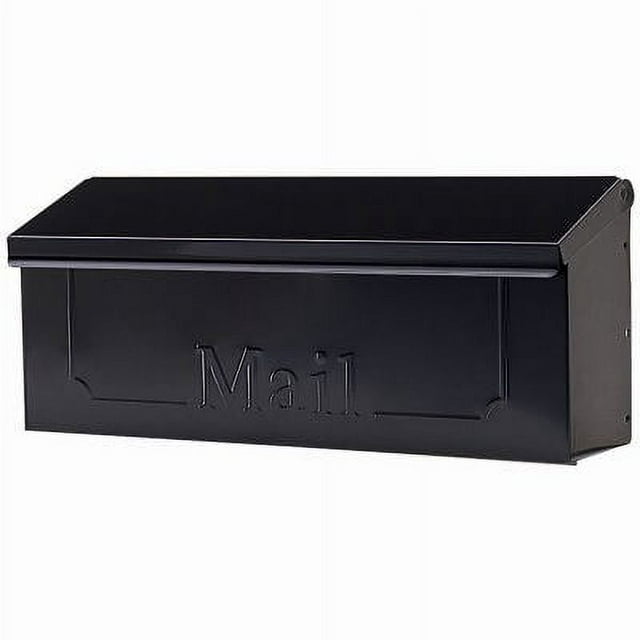 Gibraltar Mailboxes Townhouse Wall Mount Mailbox Small Horizontal Black Steel 1 Pack