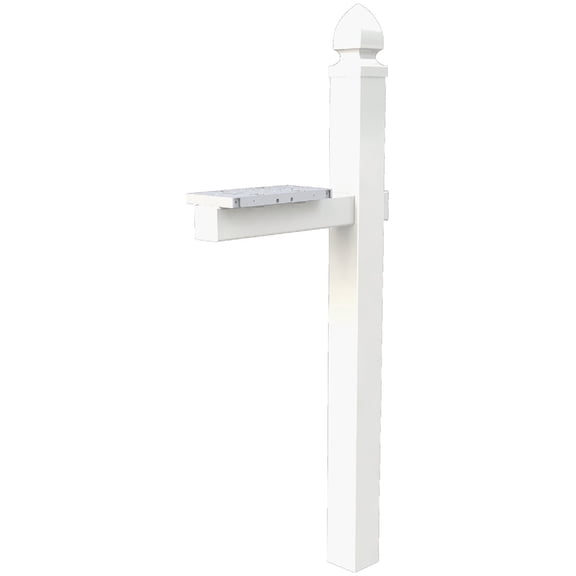 Gibraltar Mailboxes Whitley Mailbox Post - Rust-Proof Plastic, White - 2-Pack Home & Garage Storage, Stackable Design