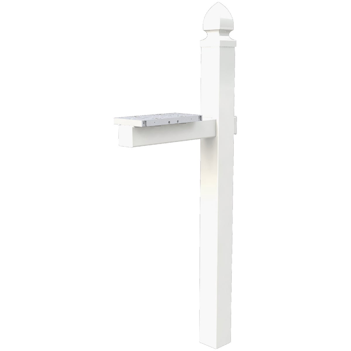 Gibraltar Mailboxes Whitley 4x4 Rust-Proof Plastic White, Cross-Arm Mailbox Post, WP000W01 3-Pack