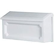 Gibraltar Mailboxes Windsor Small, Plastic, Wall Mount Mailbox, White, WMH00W04