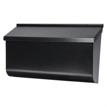 Gibraltar Mailboxes Woodlands Medium, Horizontal, Steel, Wall Mount Mailbox, Black, L4009WB0