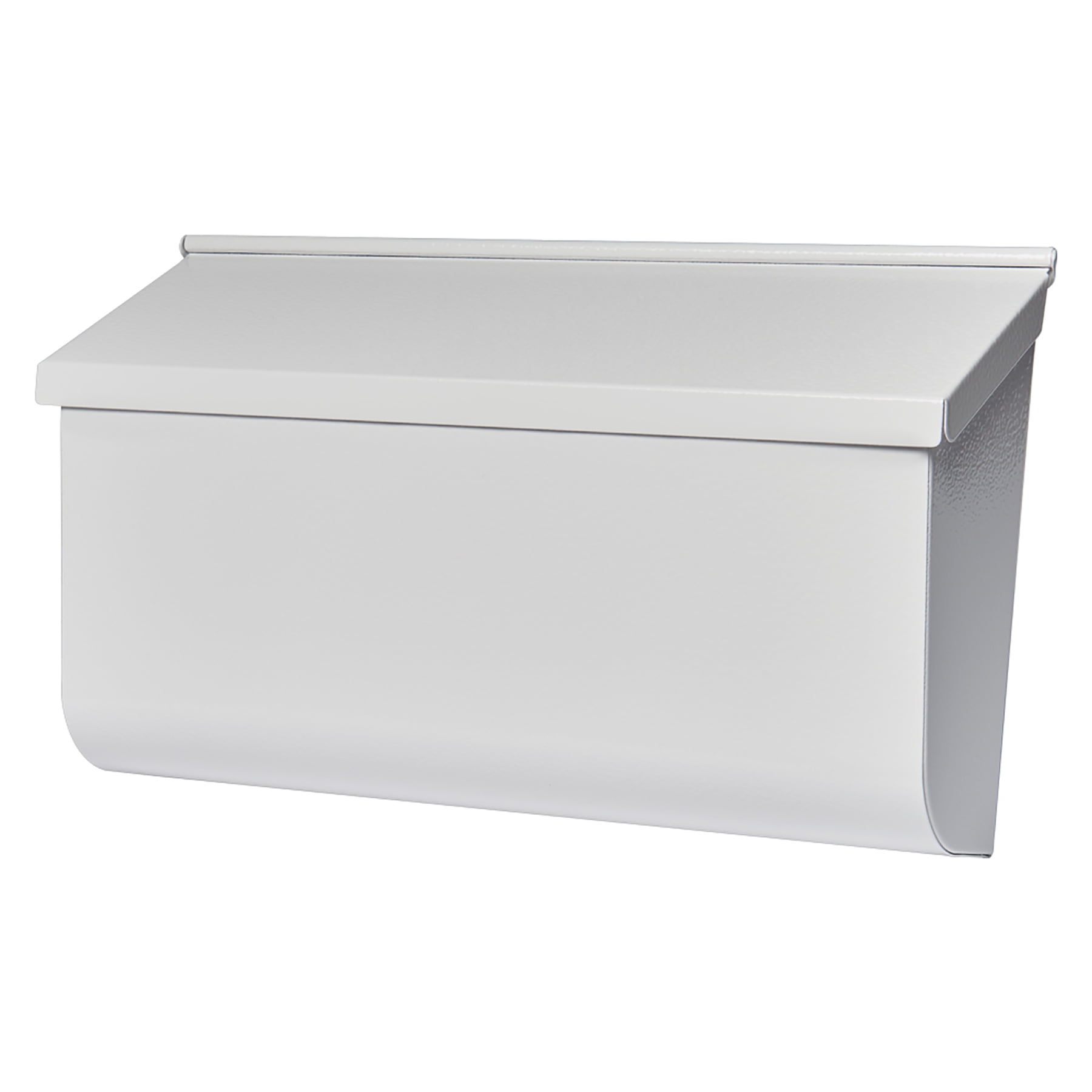 White Medium Horizontal Steel Wall Mounted Mailbox