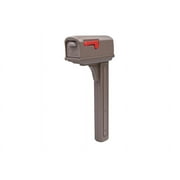 Gibraltar MailboxesClassic All-in-One, Medium, Plastic, Mailbox and Post Combo, Black, GCL10000B