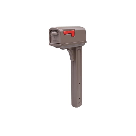 Gibraltar MailboxesClassic All-in-One, Medium, Plastic, Mailbox and Post Combo, Black, GCL10000B