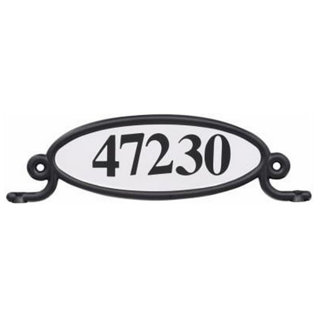 Gibraltar Mailboxes MBPLAQ0BAM Reflective Address Number Plaque, Black