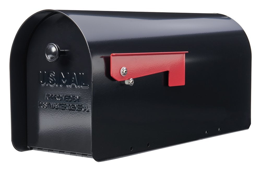 Solar Group Gibraltar TB1B0000 Tuff Body Galvanized Steel Post-Mount Mailbox,10 x 7.5 x 20.75-Inches,Black — Home & Garage Storage, Stackable Design