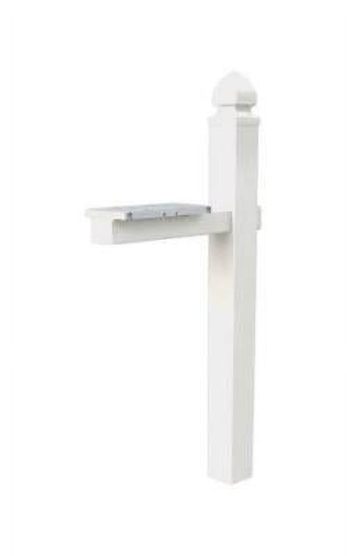 Gibraltar Whitley White PVC Traditional Mailbox Post 57 H x 6 W x 223/
