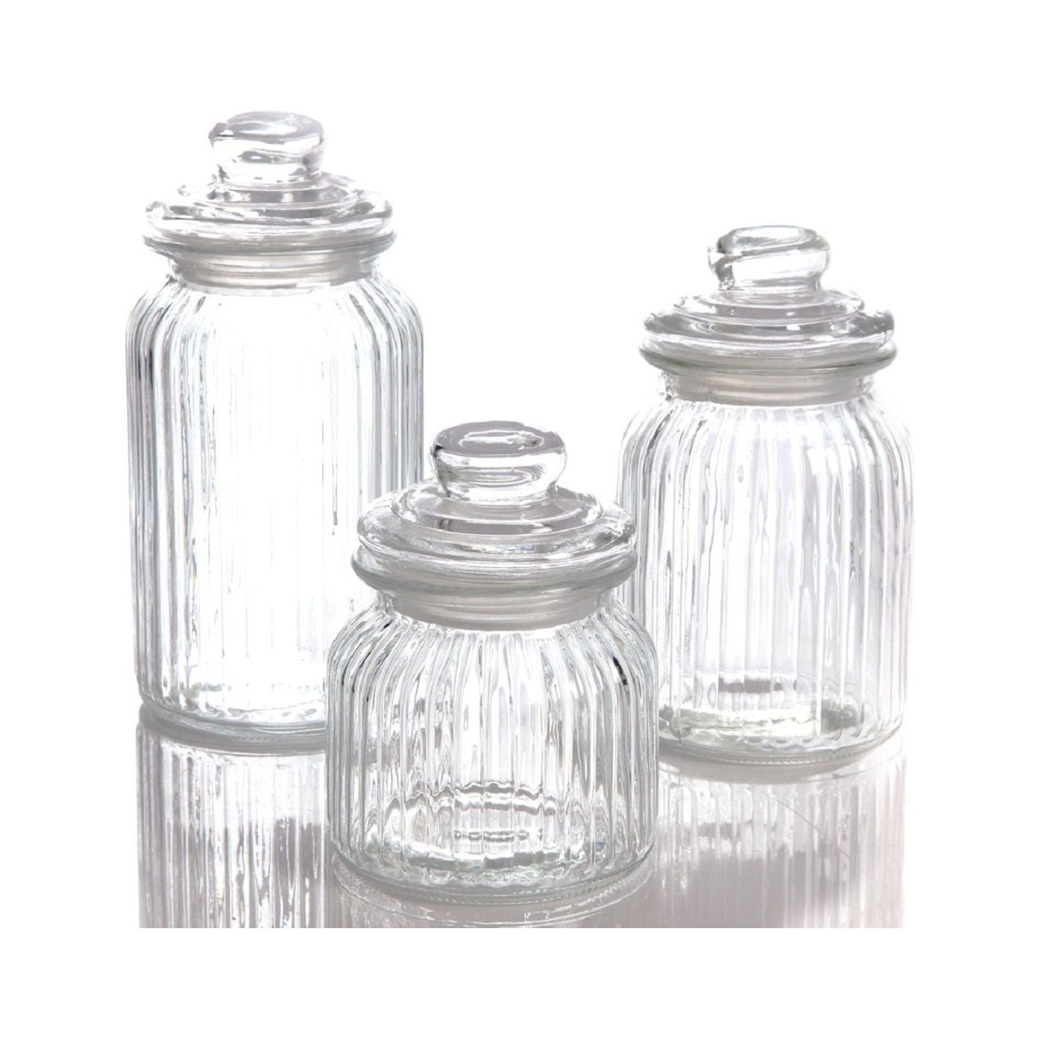 Gibson Home® 5oz. Clear Glass Jars with Red Lids, 6ct.