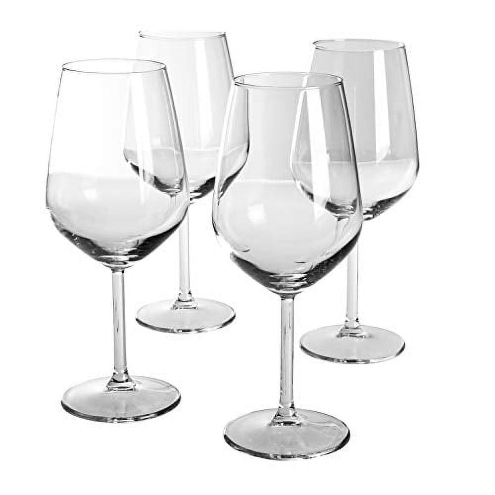 Gibson 4 piece Red Wine Glassware Set, 16.50 oz, Clear