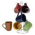 thumbnail image 1 of Gibson  7 Piece Cafe Amaretto Mug Set with Wire Rack, 1 of 1