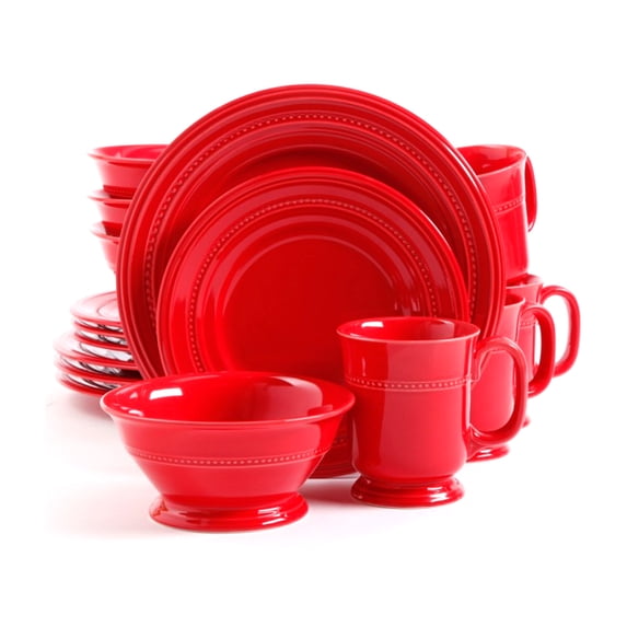 Gibson Barberware 16 Pc Dinnerware Set - Red - Walmart.com