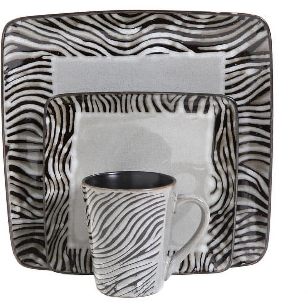 Gibson Bella Zebra 16piece Dinnerware S