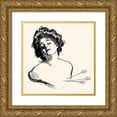 thumbnail image 1 of Gibson, Charles Dana 15x15 Gold Ornate Wood Framed with Double Matting Museum Art Print Titled - Pierced in the Heart, 1 of 4
