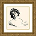 thumbnail image 1 of Gibson, Charles Dana 26x26 Gold Ornate Wood Framed with Double Matting Museum Art Print Titled - Pierced in the Heart, 1 of 4