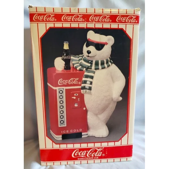 Gibson Coca Cola Polar Bear Cool Break Ceramic Cookie Jar